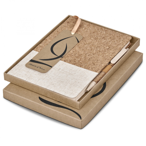 Okiyo Cardon Cork A5 Hard Cover Notebook Giftset
