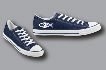 Blue Canvas Sneakers