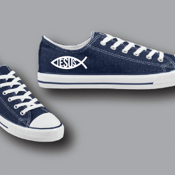 Blue Canvas Sneakers
