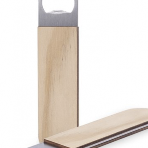 Printed wooden bottle opener