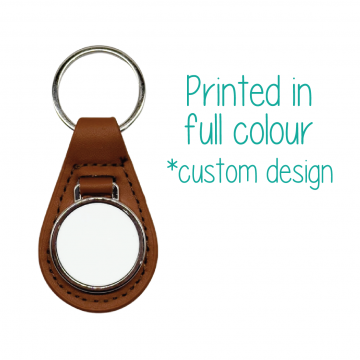 Metal Keyring Brown