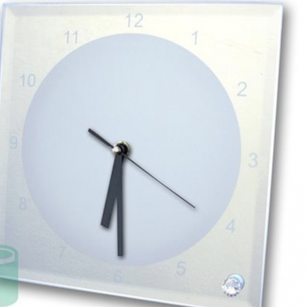 Glass Clock with Numbers