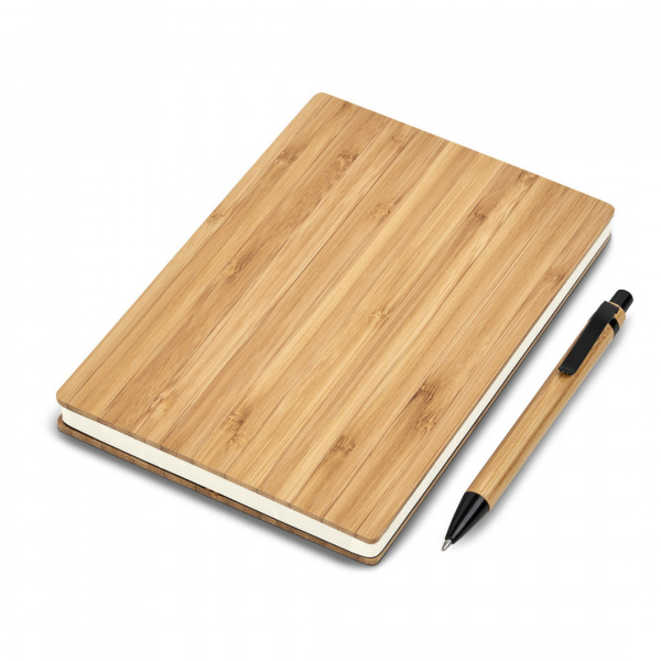 Okiyo Yahari Bamboo A5 Hard Cover Notebook Giftset