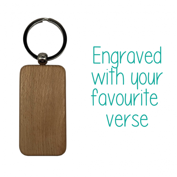 Engraved Wooden Keychain